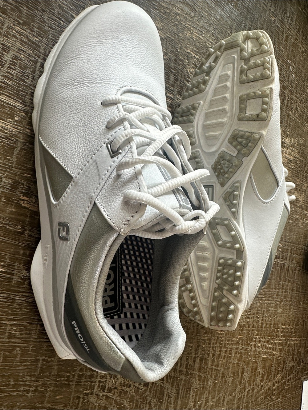FootJoy Pro SL Golf Shoe Women's Size 7.5 M White/silver/gray 98114